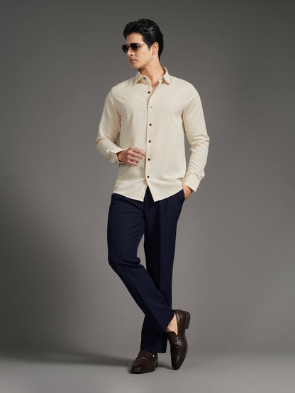 Velora Cream Solid Shirt