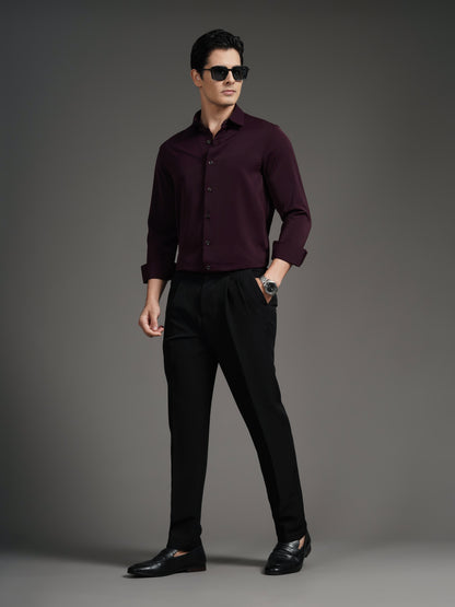 Velora Wine Solid Shirt
