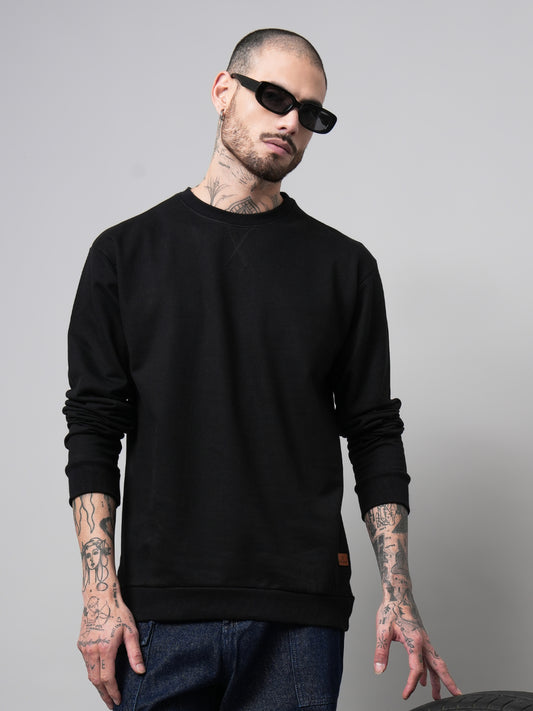 Solid Black Sweatshirt