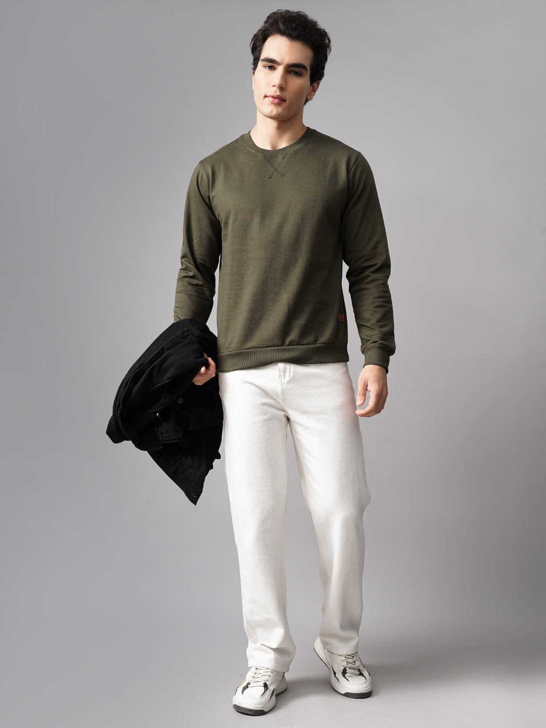 Solid Olive Sweatshirt