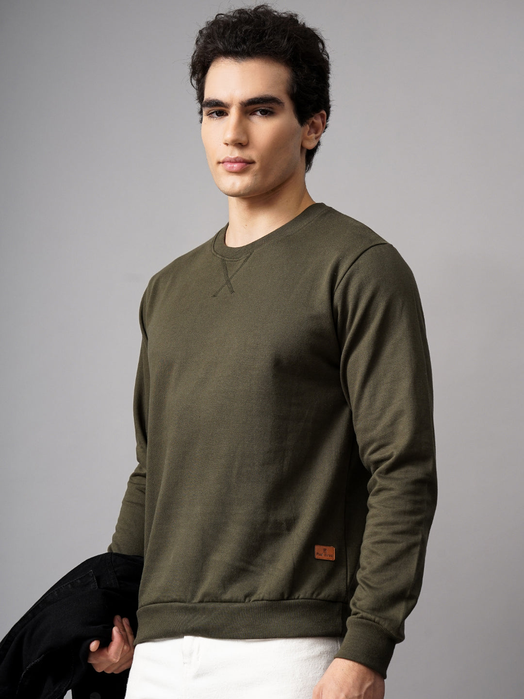 Solid Olive Sweatshirt