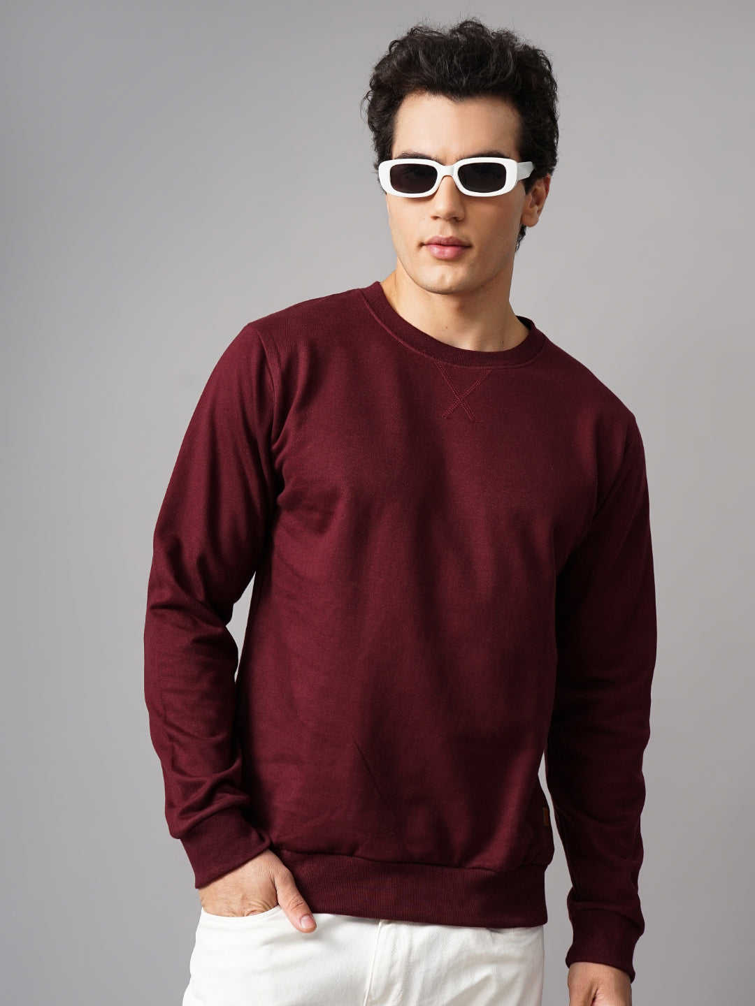 Solid Wine Sweatshirt