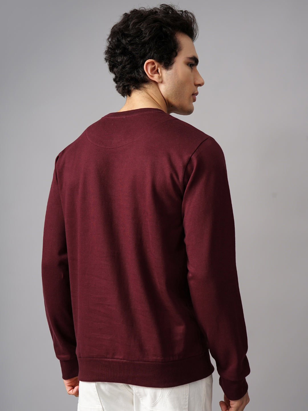 Solid Wine Sweatshirt