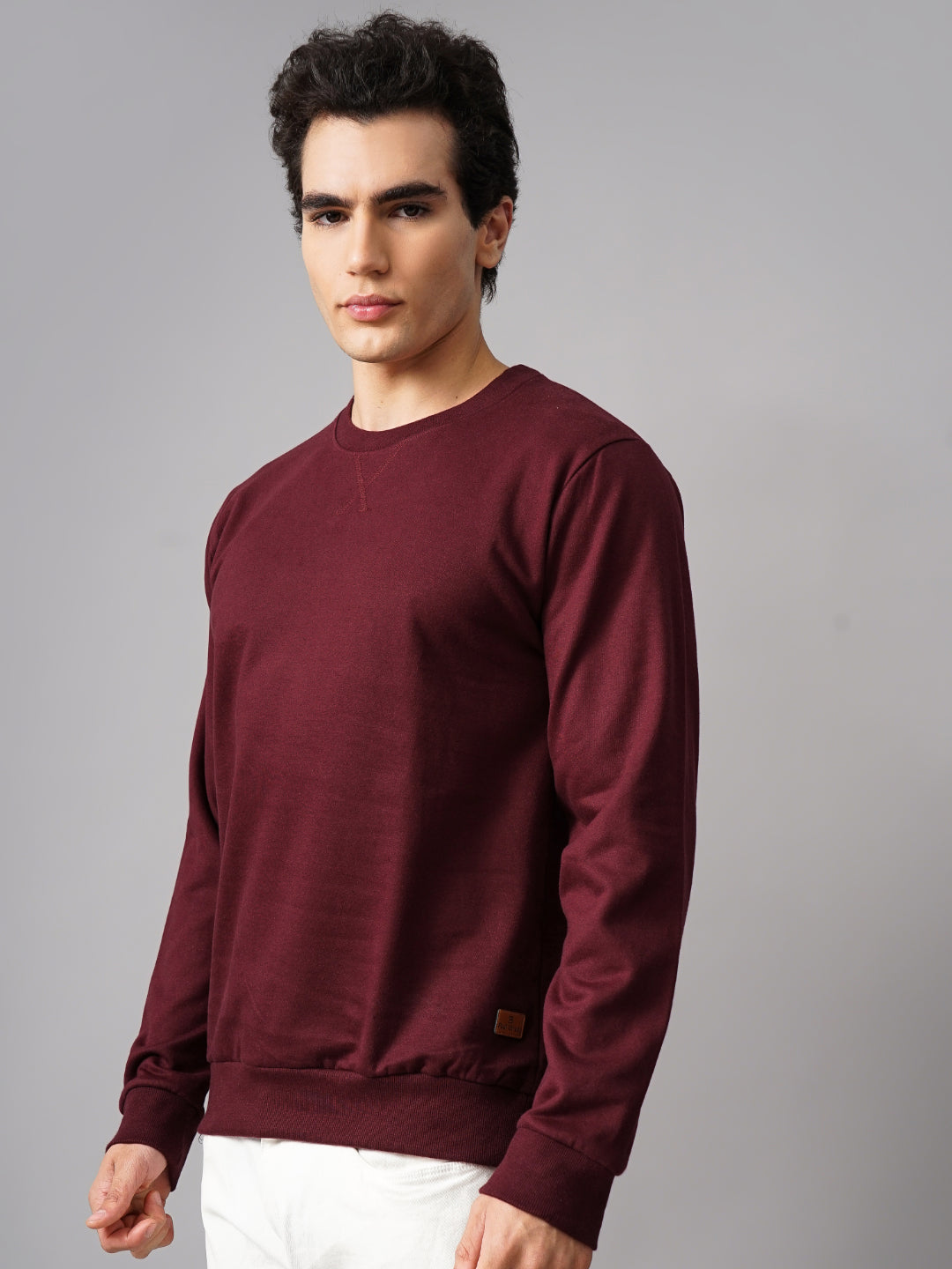 Solid Wine Sweatshirt