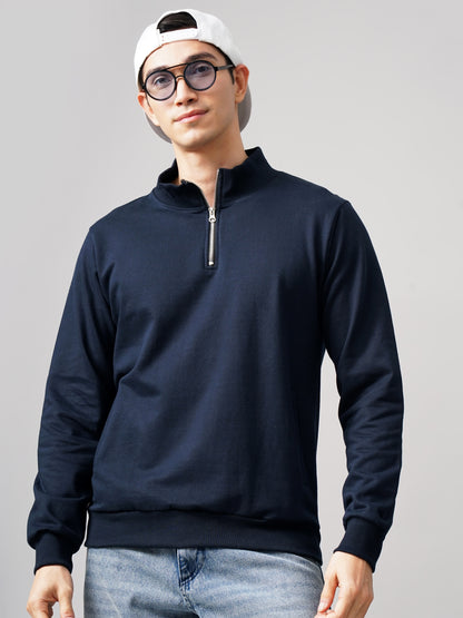 Half Zip Navy Sweatshirt