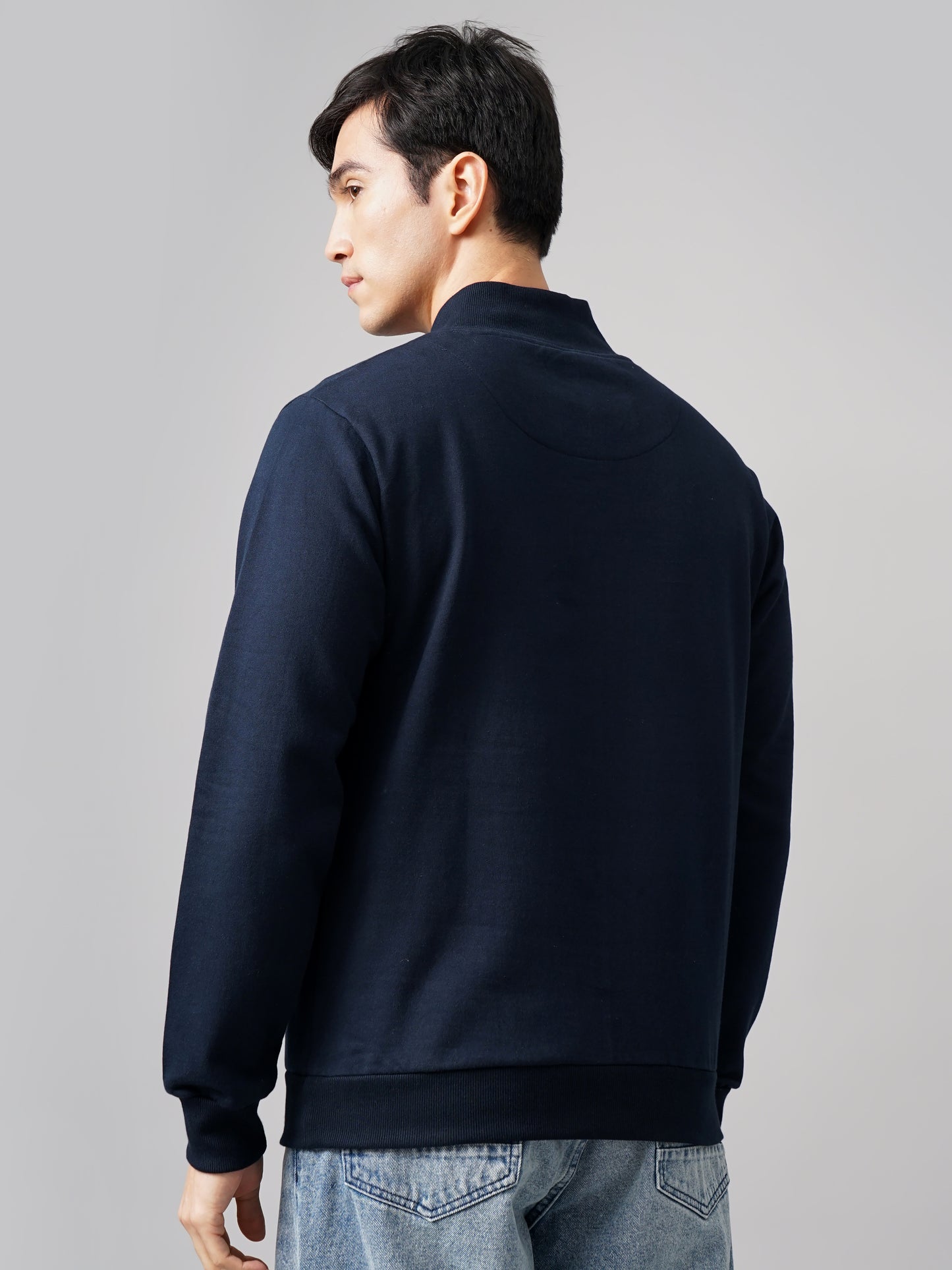 Half Zip Navy Sweatshirt