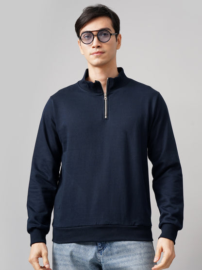 Half Zip Navy Sweatshirt