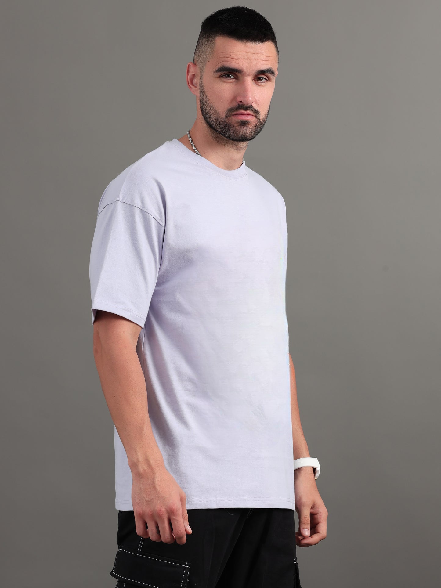 Solid Lavender Oversized T-Shirt