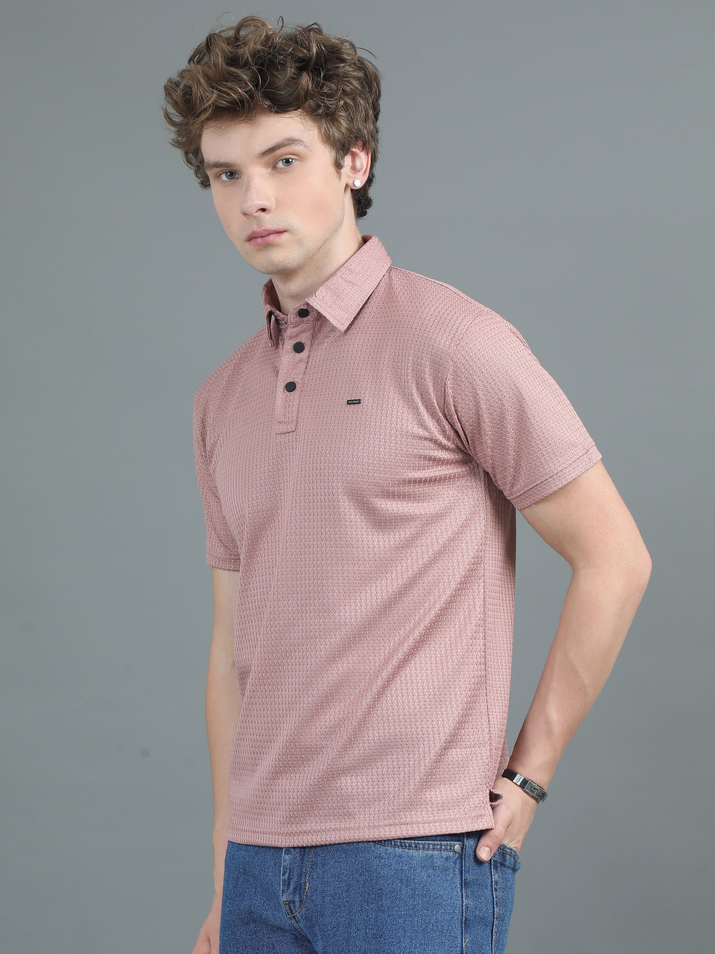 Ripple Polo Pink T-Shirt