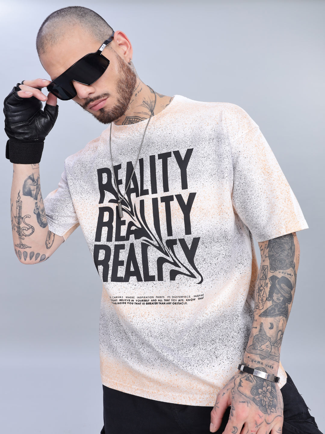 Reality Oversized Cream T-Shirt