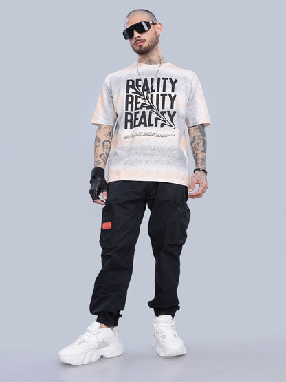 Reality Oversized Cream T-Shirt