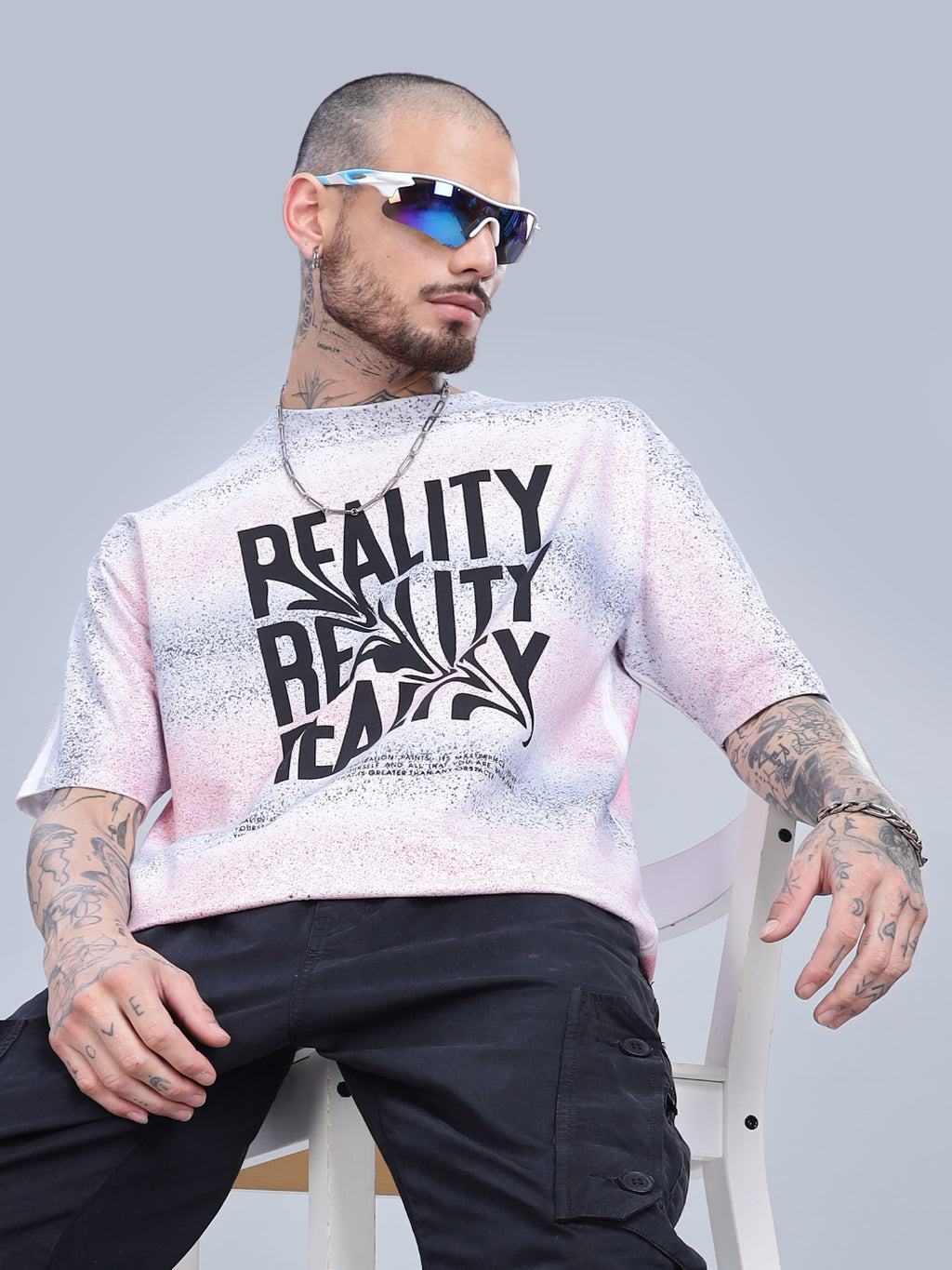Reality Oversized Pink T-Shirt