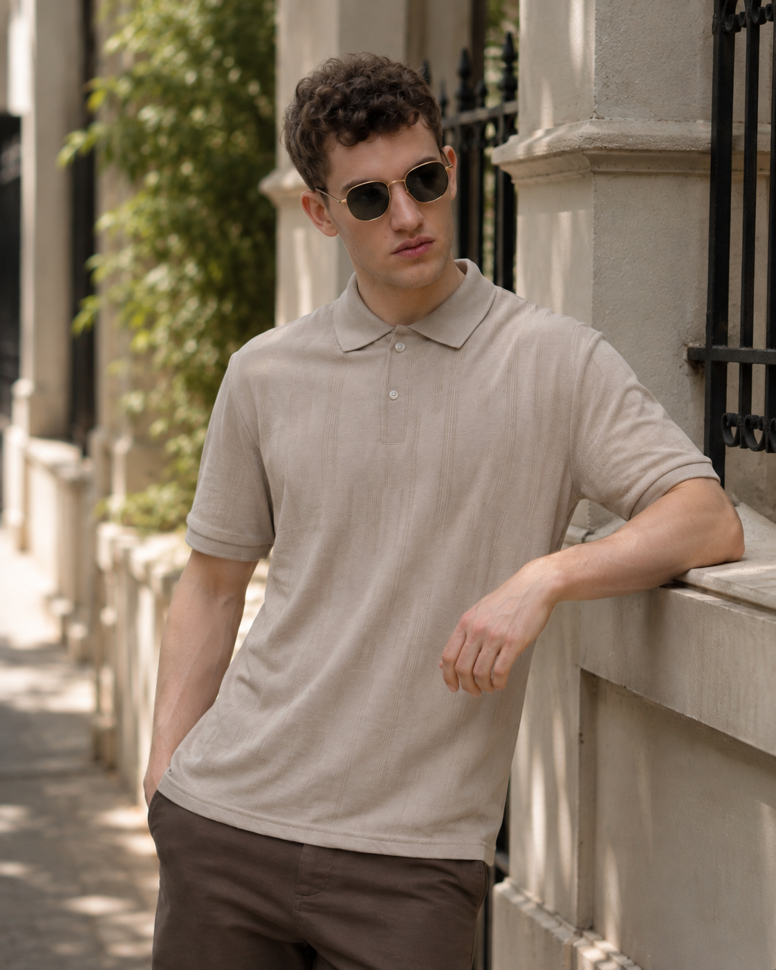 Ascot Beige Polo T-Shirt