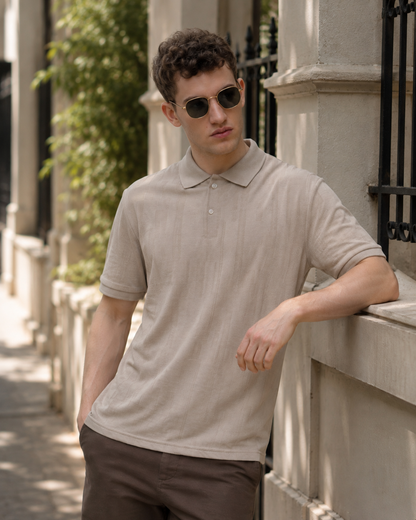 Ascot Beige Polo T-Shirt