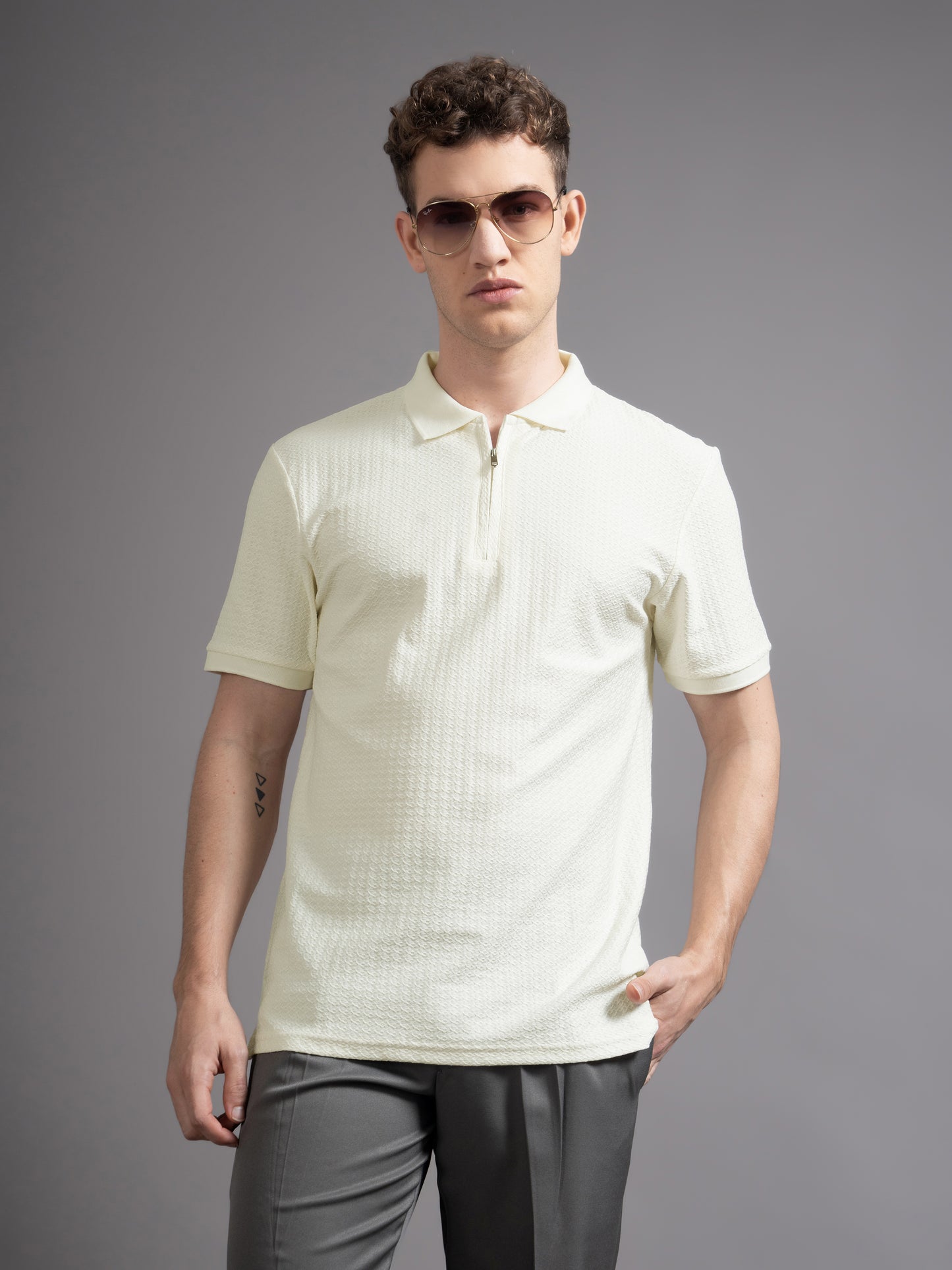 Aspen Beige Polo T-Shirt