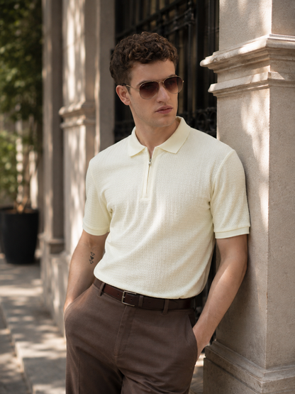 Aspen Beige Polo T-Shirt