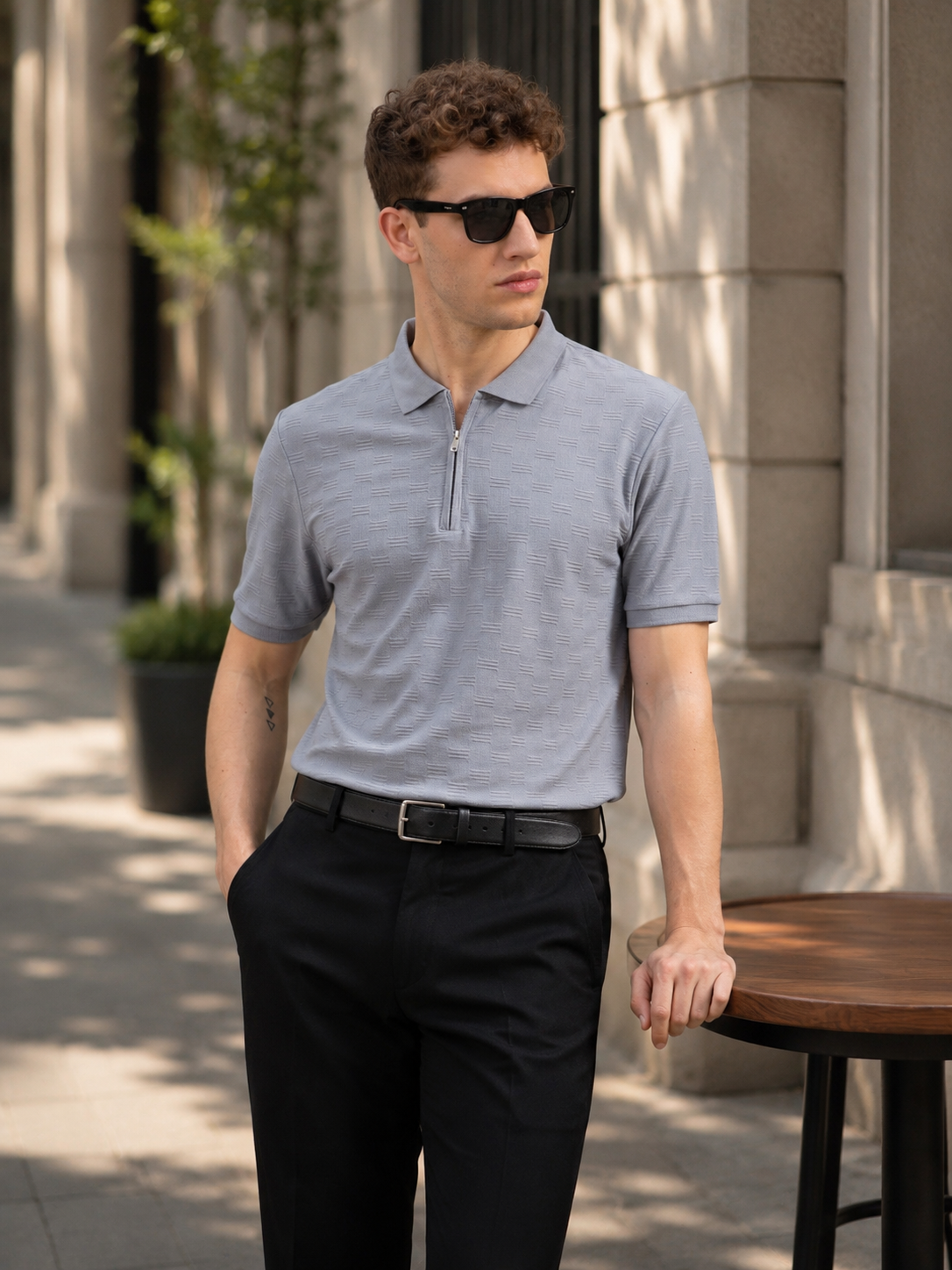 Aspen Grey Polo T-Shirt