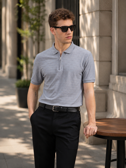 Aspen Grey Polo T-Shirt