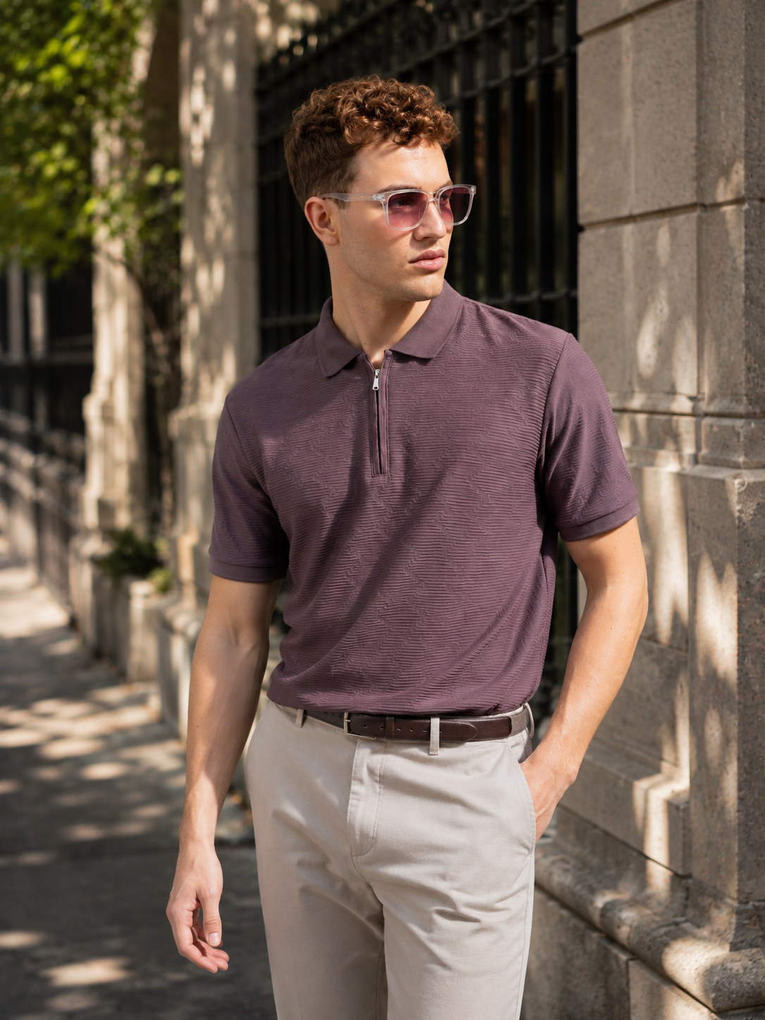 Aspen Mauve Polo T-Shirt