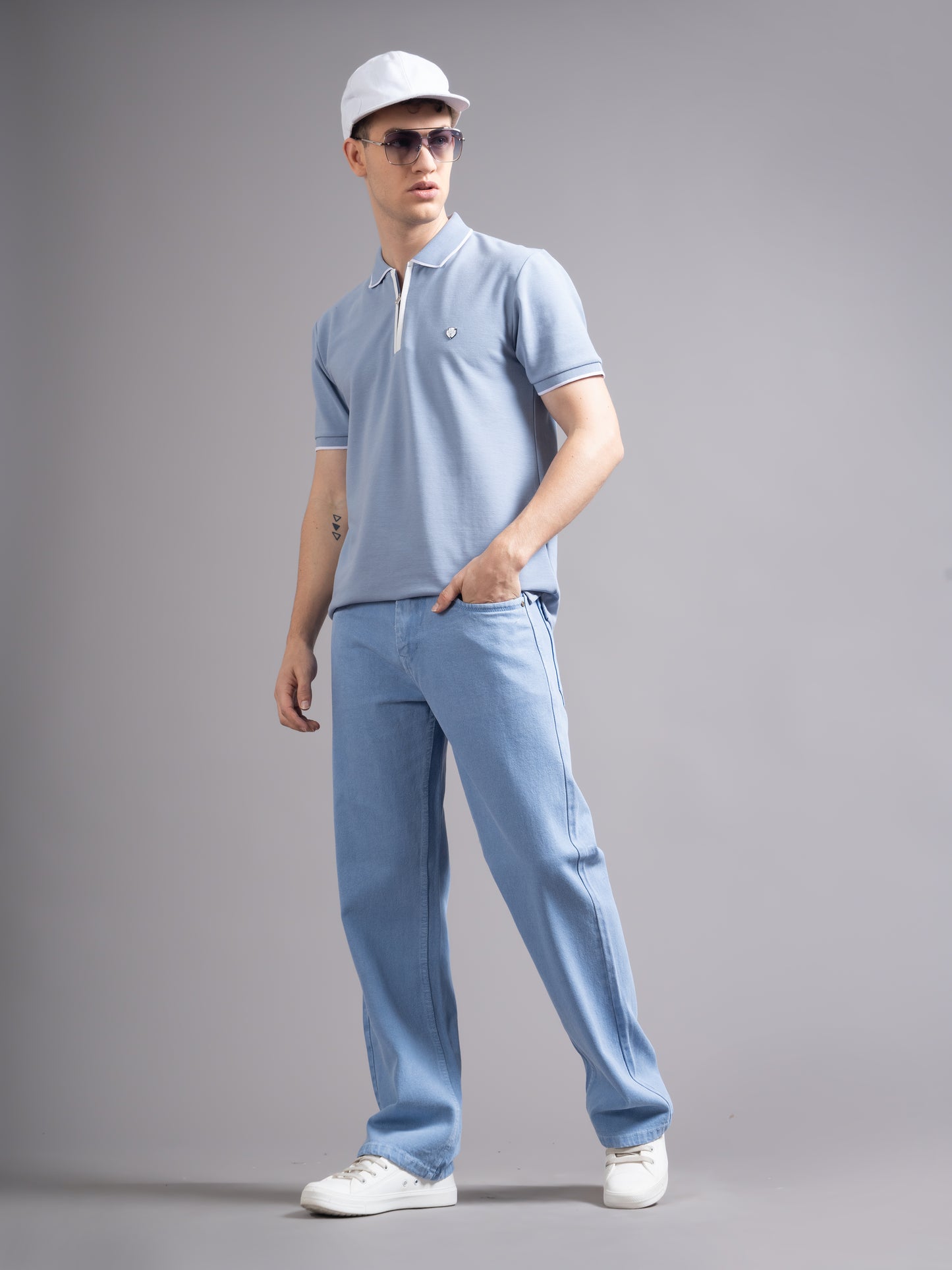 Aurel Blue Polo T-Shirt