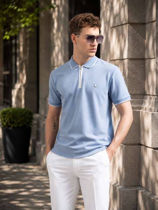 Aurel Blue Polo T-Shirt