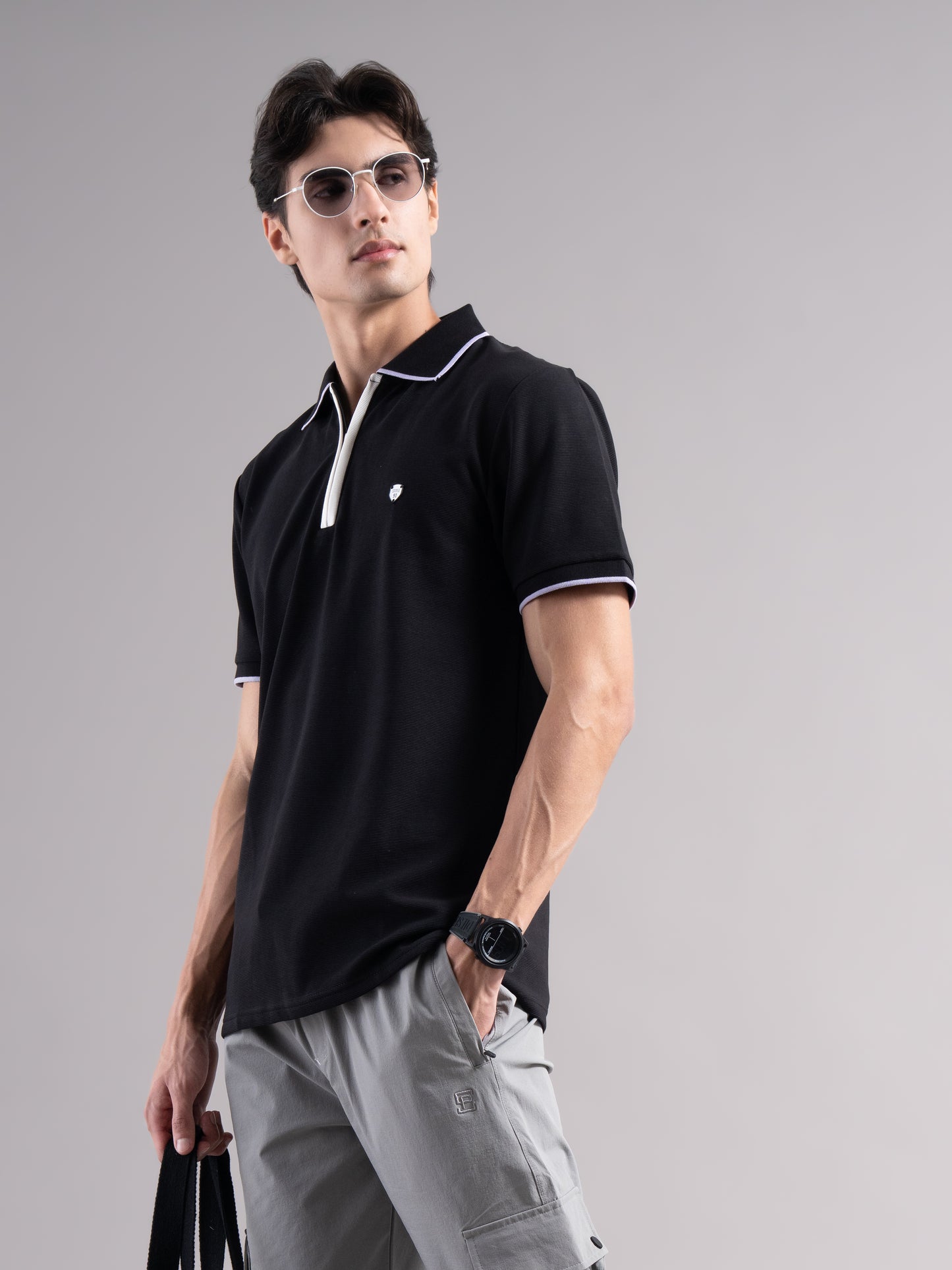 Aurel Black Polo T-Shirt