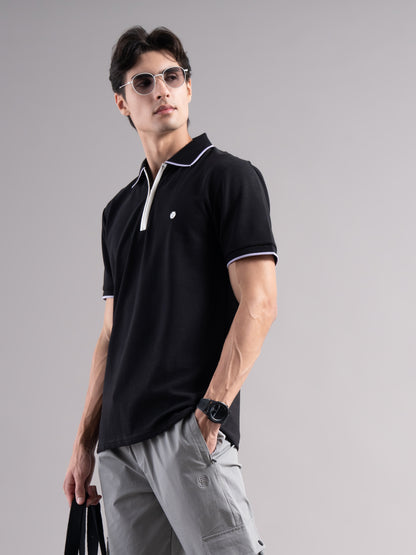 Aurel Black Polo T-Shirt