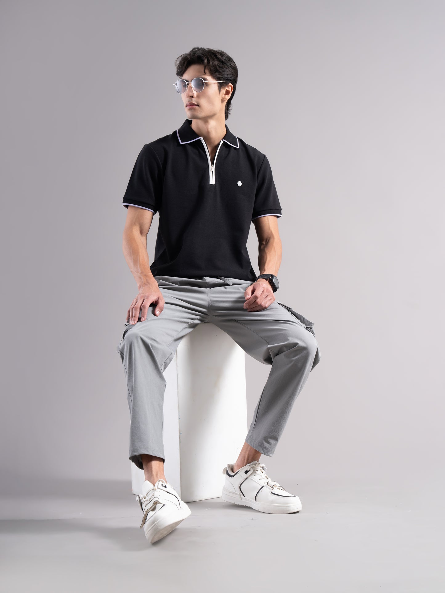 Aurel Black Polo T-Shirt