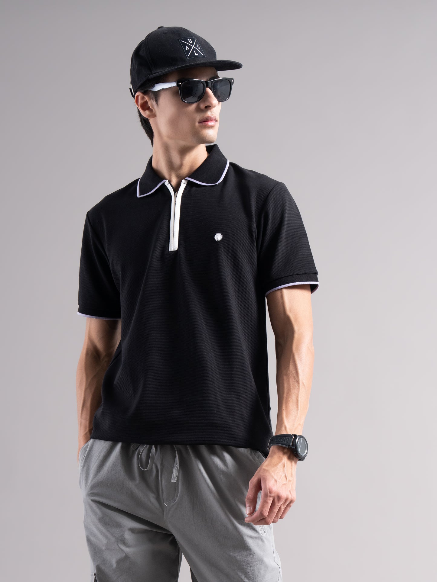 Aurel Black Polo T-Shirt