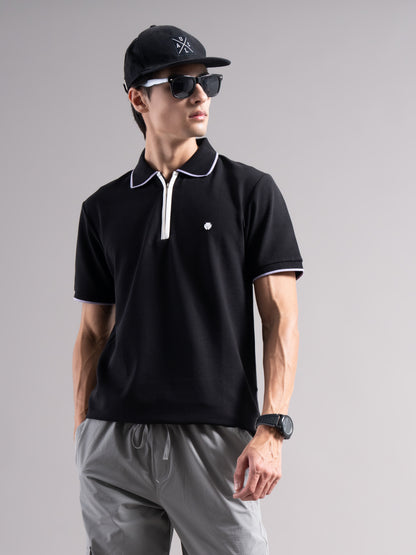 Aurel Black Polo T-Shirt