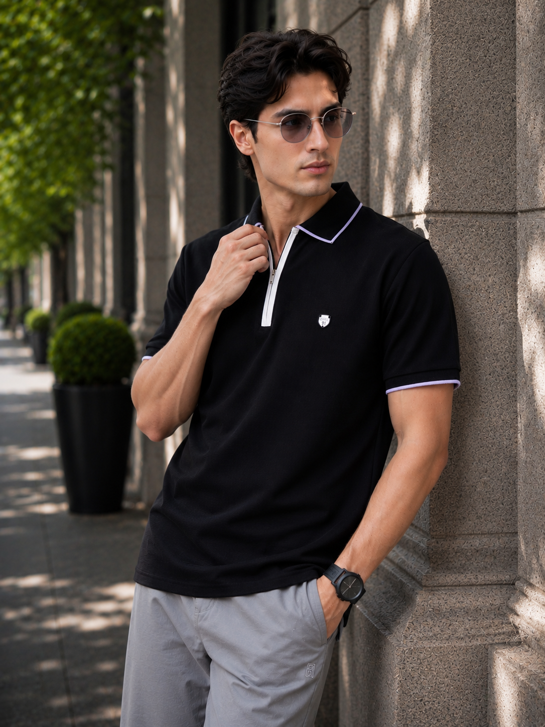 Aurel Black Polo T-Shirt