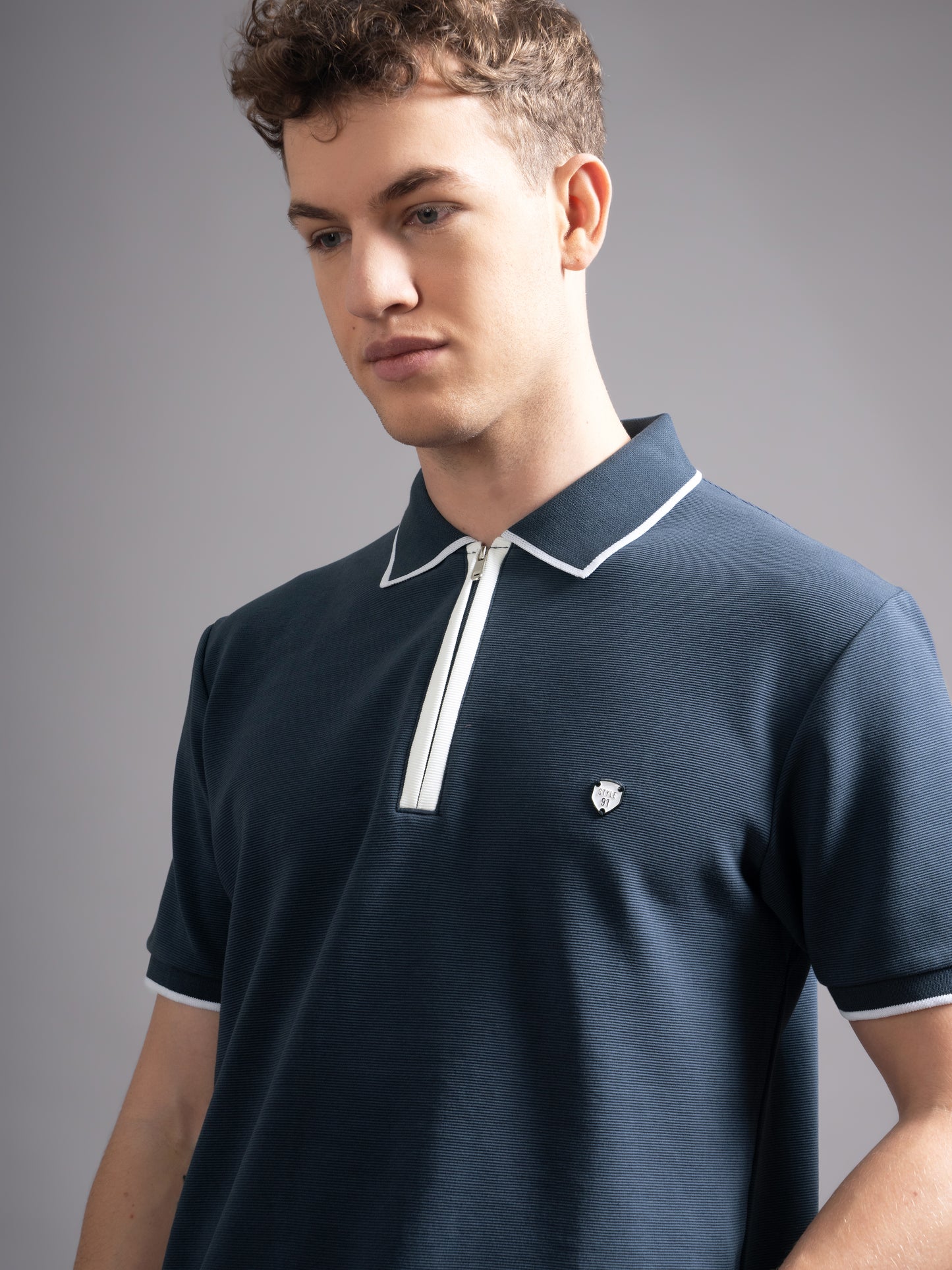 Aurel Navy Polo T-Shirt