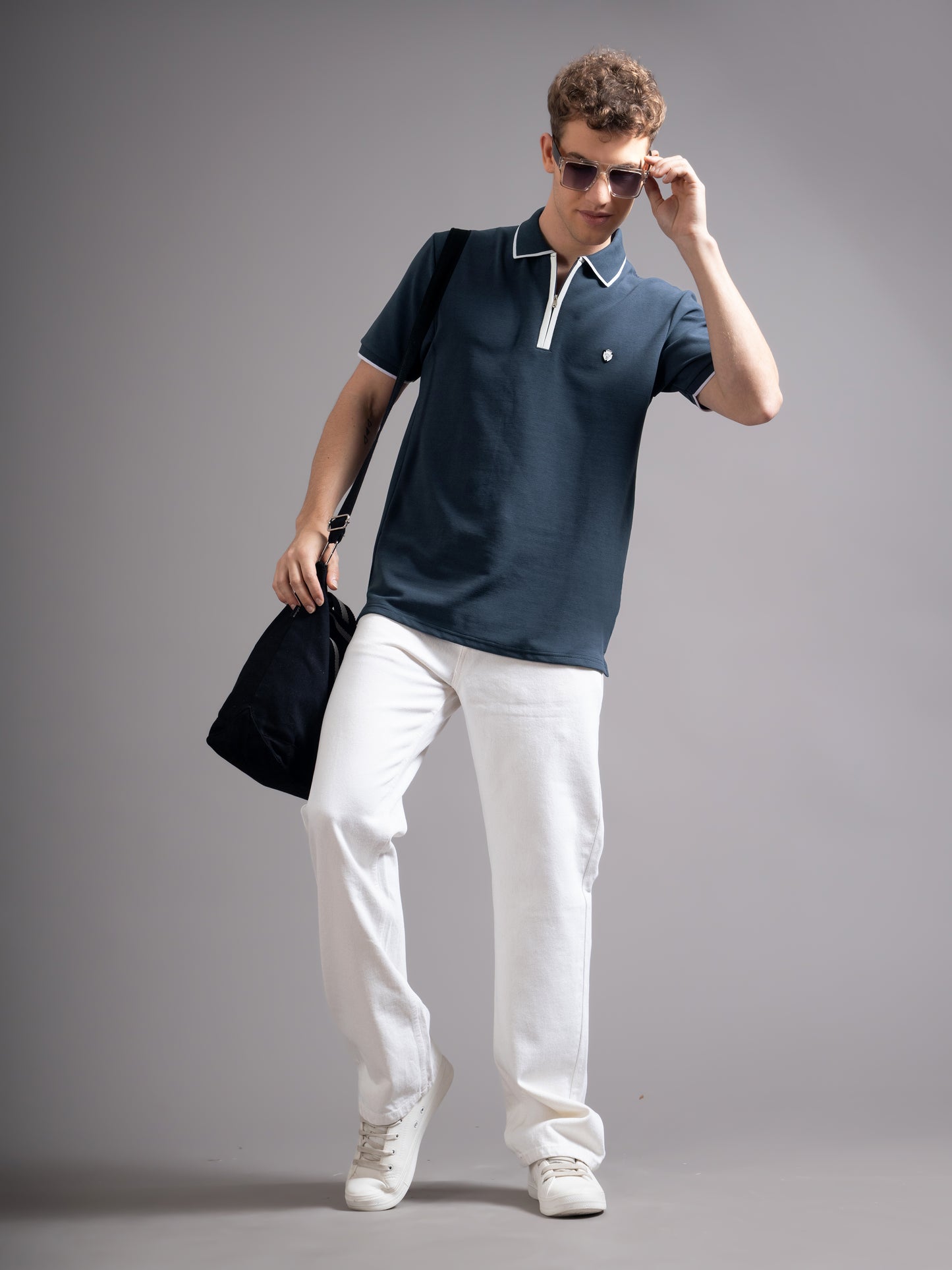 Aurel Navy Polo T-Shirt