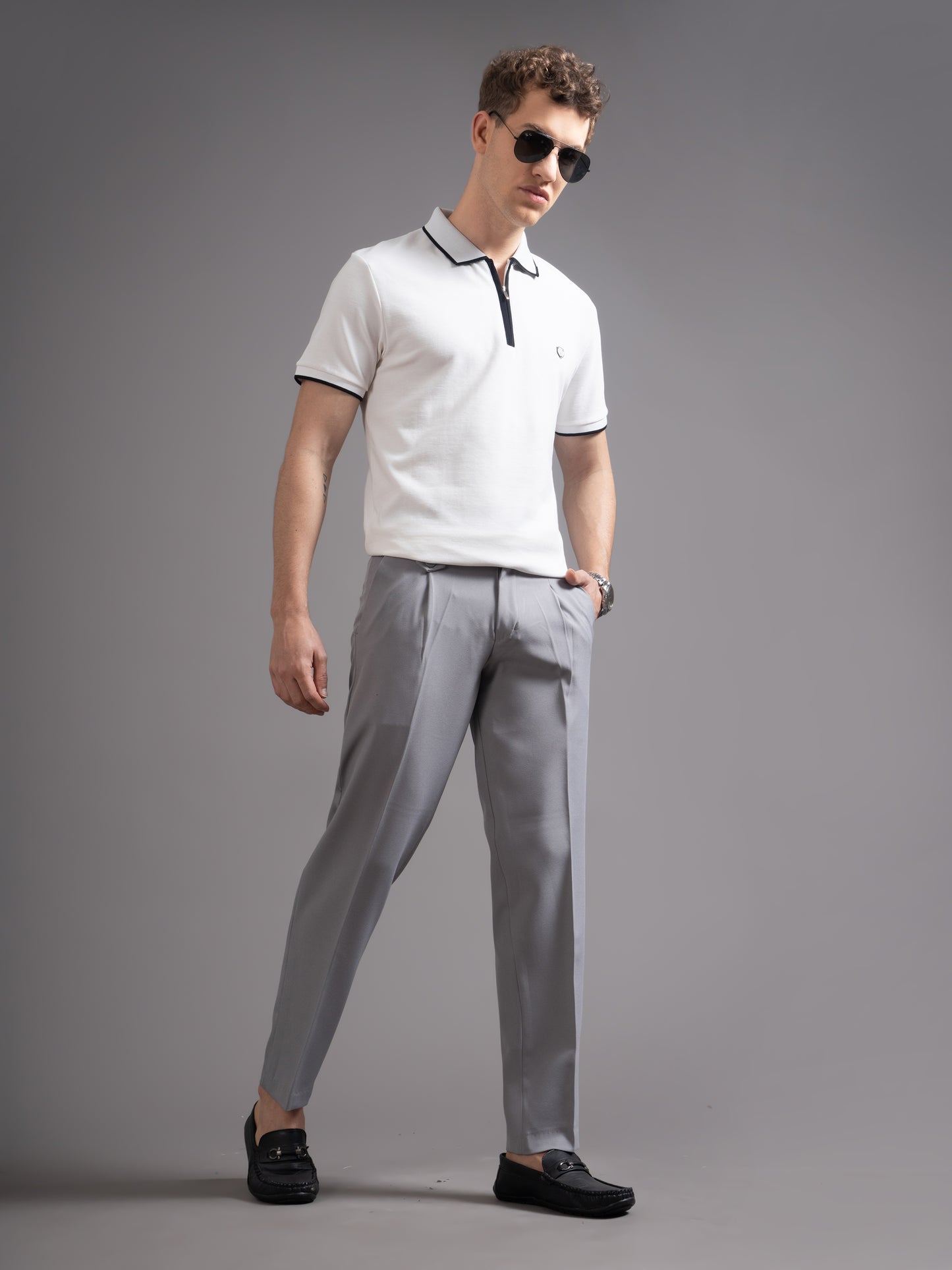 Aurel White Polo T-Shirt