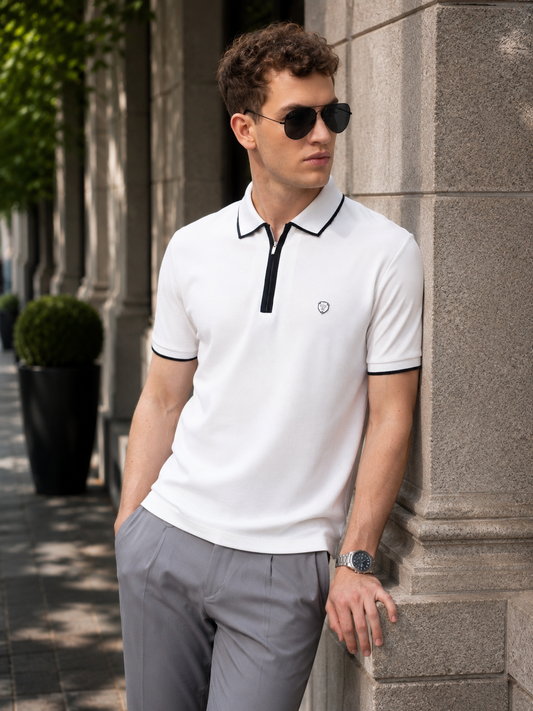 Aurel White Polo T-Shirt