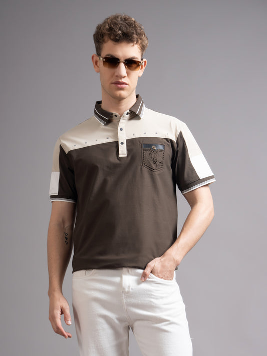 Bergen Brown Polo T-Shirt