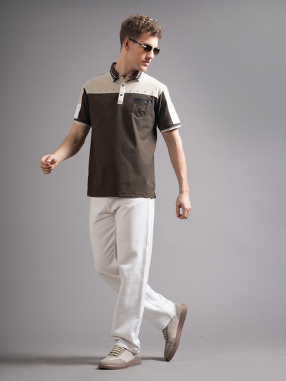 Bergen Brown Polo T-Shirt