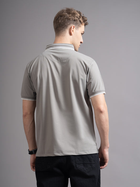 Calver Grey Polo T-Shirt