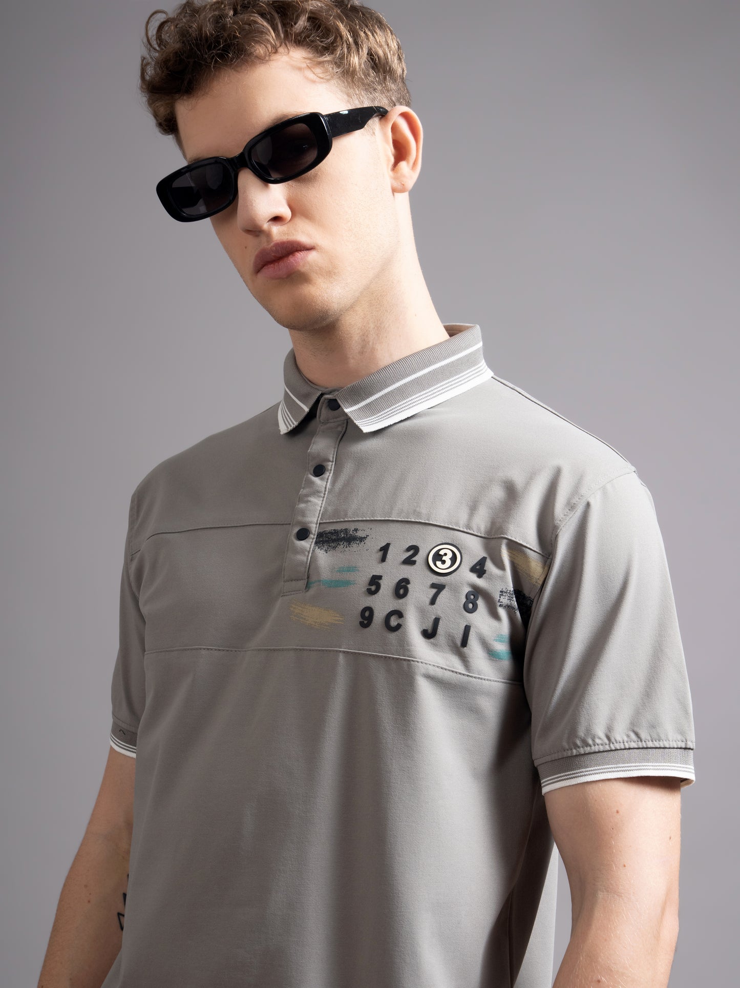 Calver Grey Polo T-Shirt
