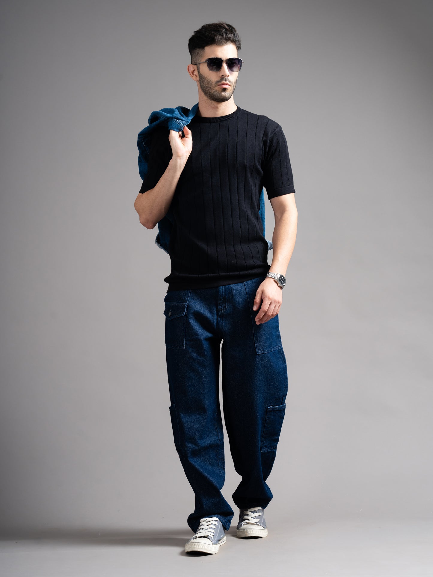 Darmor Black Knit T-Shirt