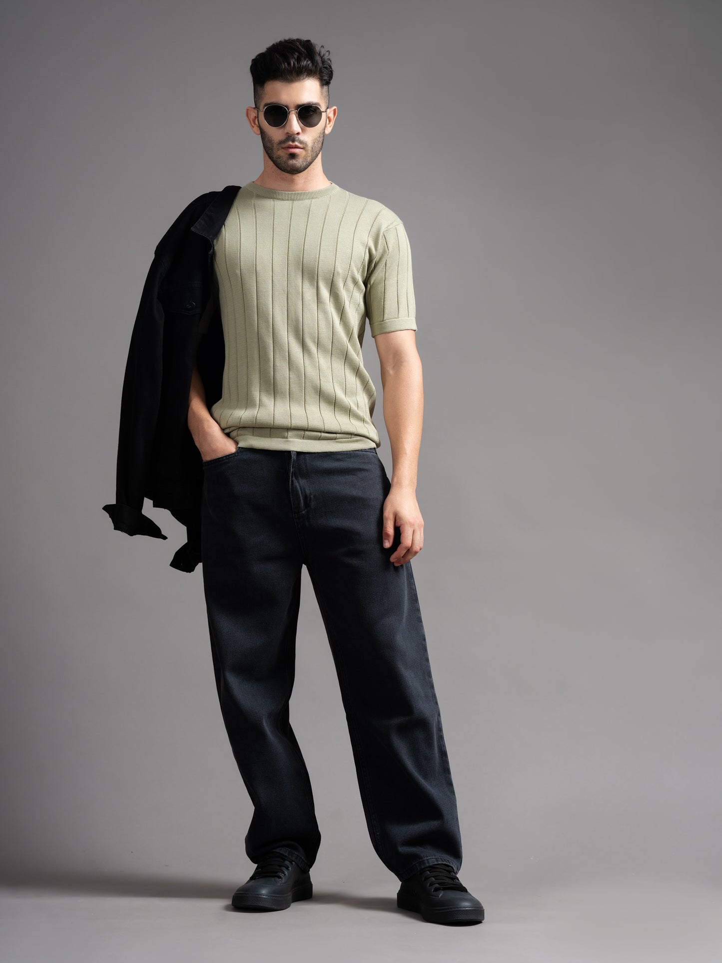 Darmor Green Knit T-Shirt