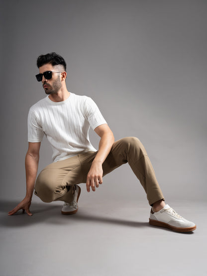 Darmor White Knit T-Shirt