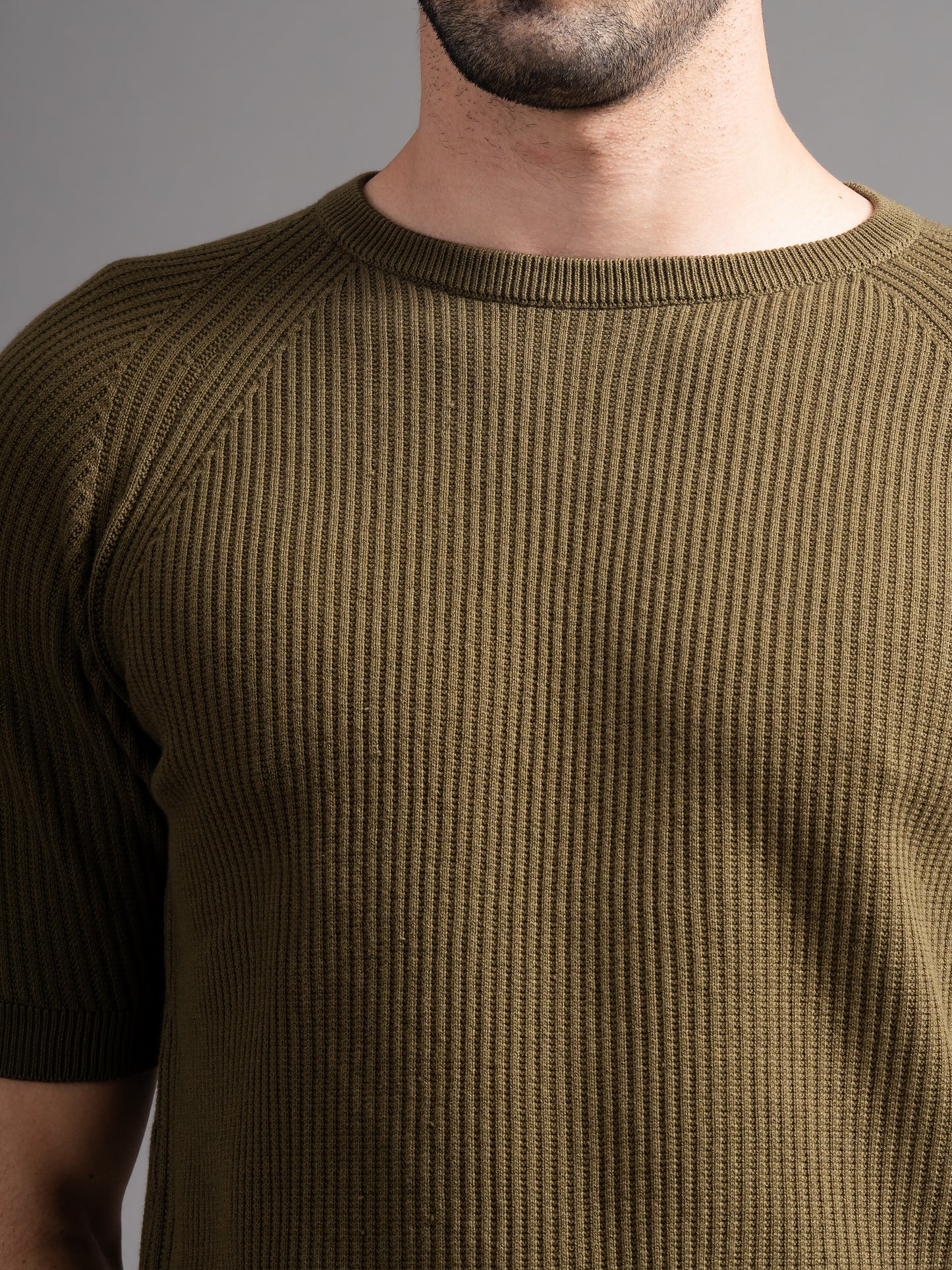 Daro Olive Knit T-Shirt