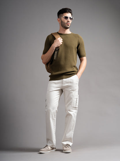 Daro Olive Knit T-Shirt