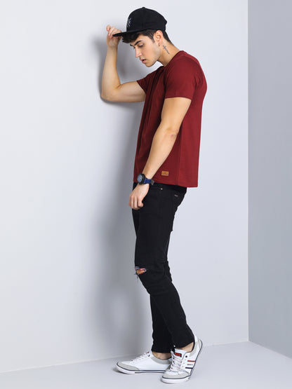 Plain Maroon T-Shirt