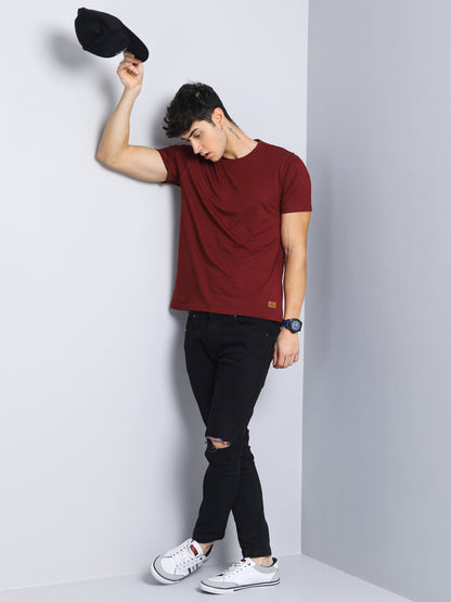 Plain Maroon T-Shirt