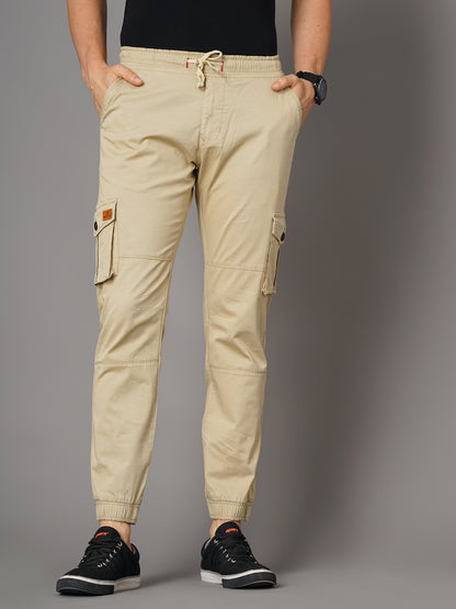 Plain Cream Cargo Pant