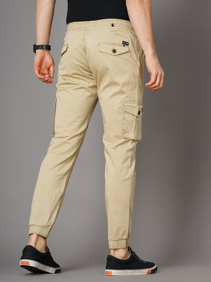 Plain Cream Cargo Pant