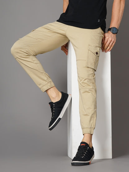 Plain Cream Cargo Pant