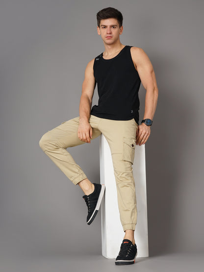 Plain Cream Cargo Pant